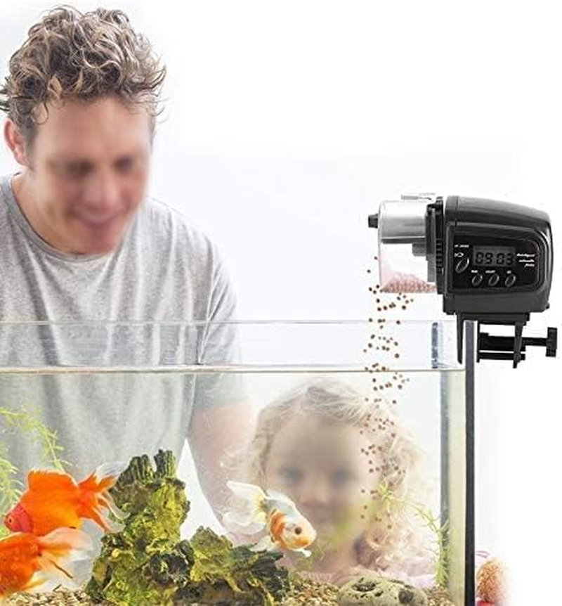 Automatic Fish Feeder Aquarium Auto Fish Food Dispenser Food Feeding Machine LCD Display Electronic Fish Feeder for Fish image number 5