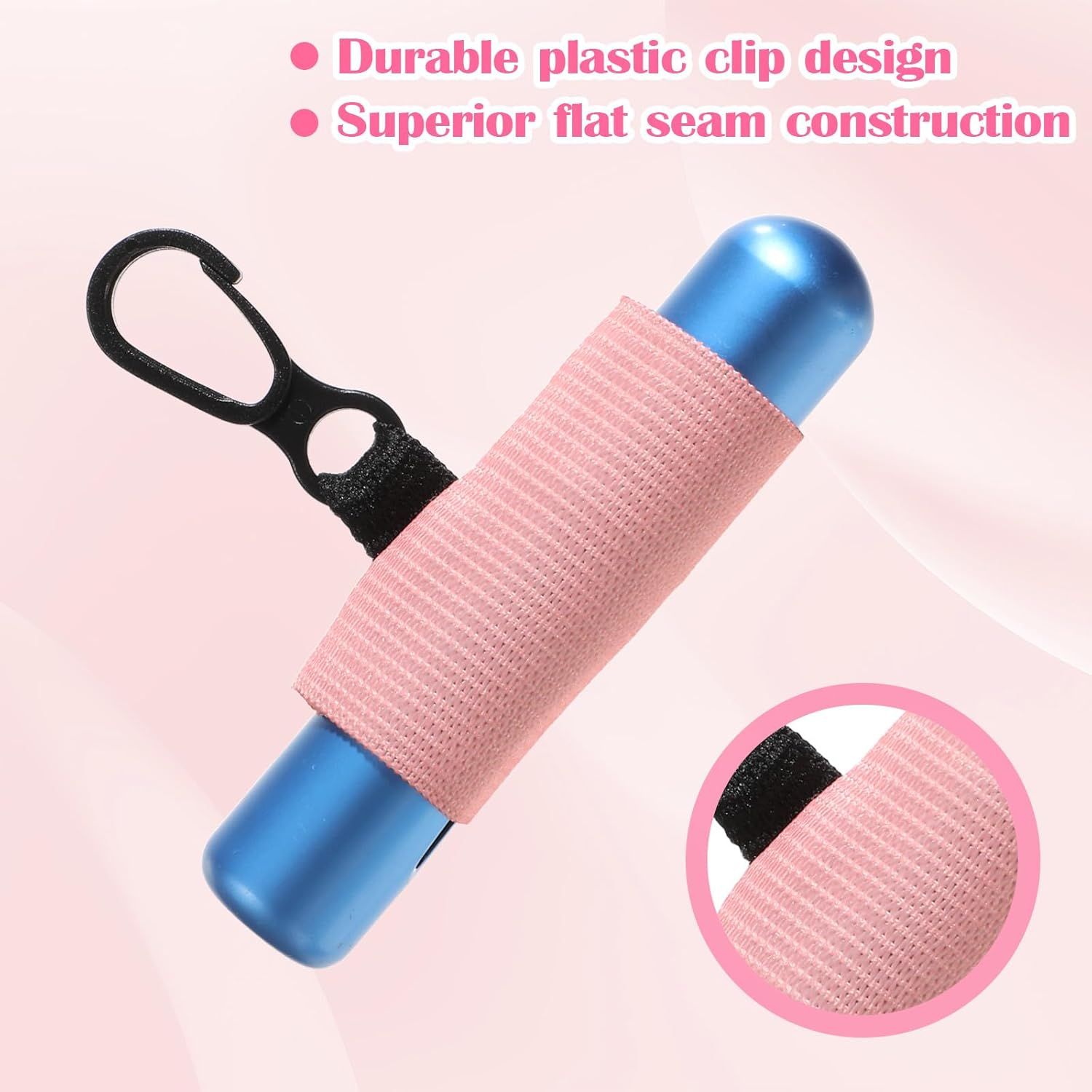 XLIUAX 12 Pack Lip Balm Holder Keychain, Portable Clip on Lipstick Lip Gloss Holder Keyring Multicolor Elastic Lip Balm Sleeves for Women image number 6