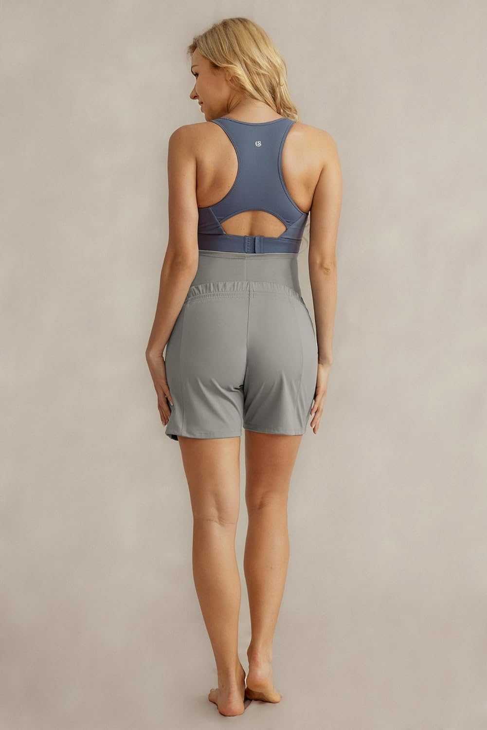 Maacie Pocket Maternity Shorts with Drawstring for Training image number 5