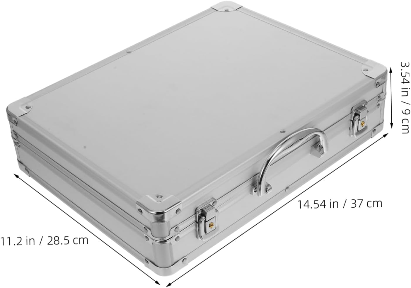 WHAMVOX Aluminum Alloy Shockproof Tool Box Foam Insert Portable Medicine Carrying Case Lockable Storage Suitcase for Outdoor Travel and Instrument Accessories 36X27.5X7Cm image number 1