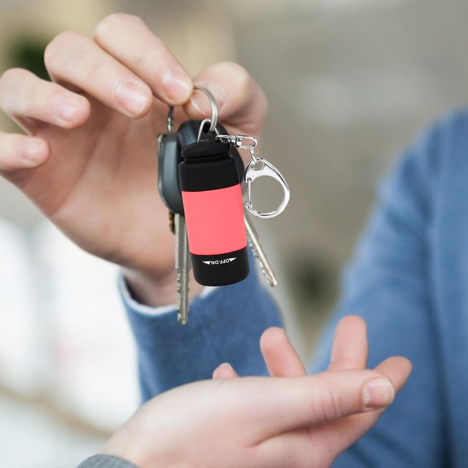 Pocket Flashlight - High Flashlight,Small Waterproof Flashlights Keychain Flash Light for Tight Spaces, Inspection, Camping, Outdoor. - Black image number 7