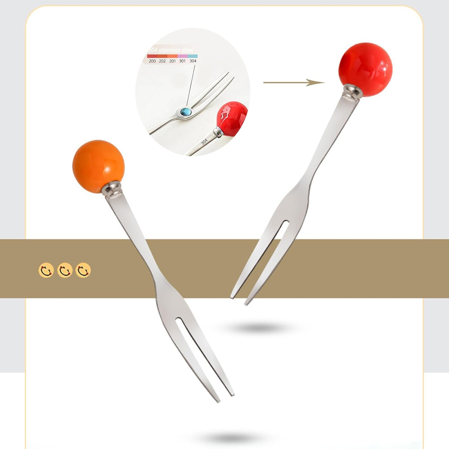 Kids Unicorn Stainless Steel Fork Set with Ceramic Holder | 4-Piece Utensil Set for Ages 3+ | Non-Toxic, Easy-Grip Design | Charming Pastel Decor for Girls' Kitchens & Dining Tables image number 2