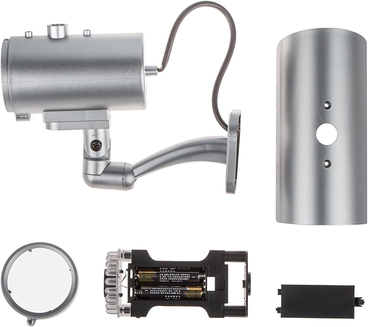 Findtop Dummy Camera CCTV Surveillance System with Realistic Simulated Leds, Dummy Security Camera with 6 Pcs Warning Security Alert Sticker Decals image number 5