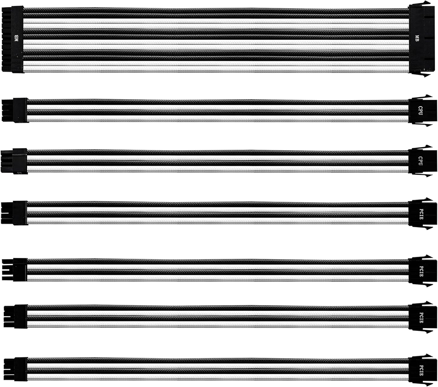 Cooler Master PVC PSU Extension Cable Kit -16AWG with 3-Layer PVC Sleeving, ATX Compatible with Universal Connectors, 30Cm in Length, Supports High-End CPU & GPU System Power Supply Inputs, Red/Black