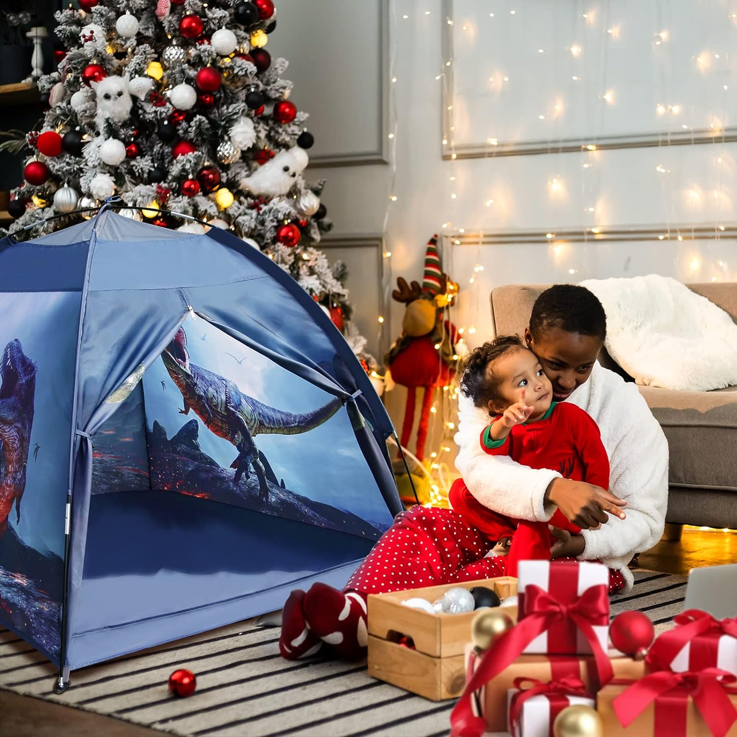 Dinosaur Tent for Kids with Real Dinosaur Theme Kids Play Tent, Outdoor and Indoor Tent for Kids, Dinosaur Toys for Boys & Girls to Have Fun image number 1