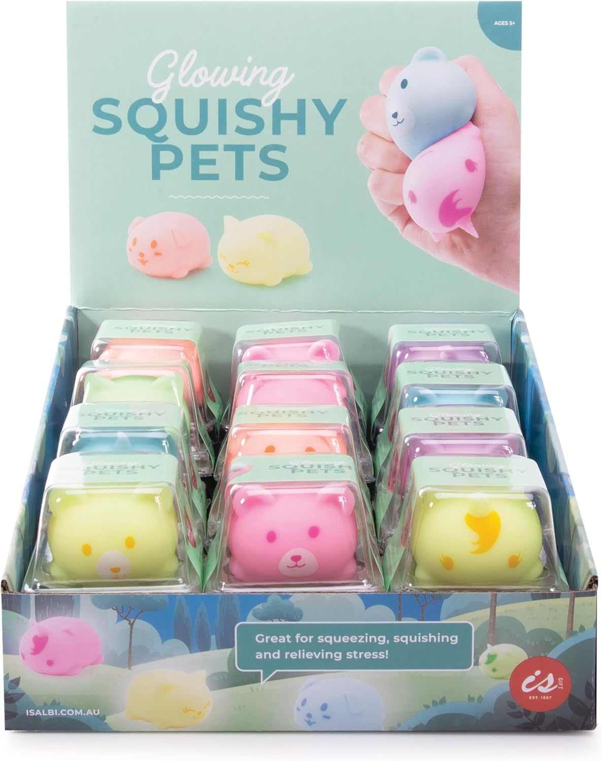 Is Gift IS72091 Glow in the Dark Squishy Pets, Assorted Colour image number 5