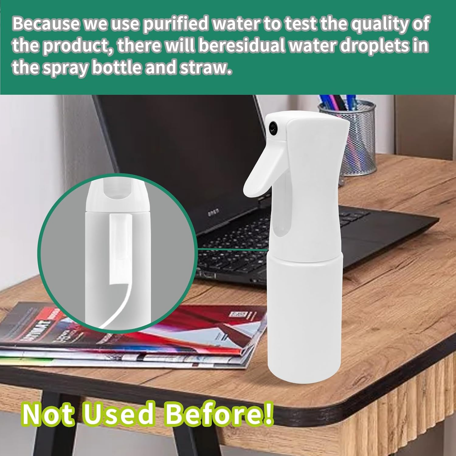 Spray Bottles Continuous Water Sprayer for Hair Reusable Beauty Spray Bottle for Hairstyling, Cleaning, Salon, Plants, Scents & More (1Pcs White 5OZ) image number 4