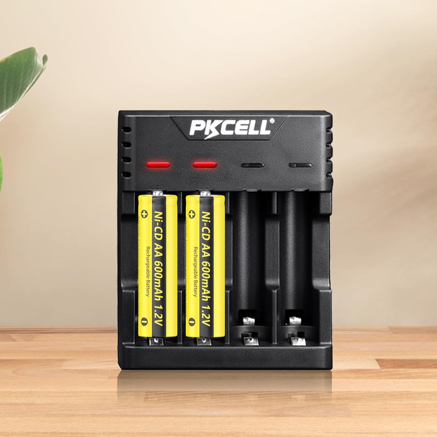 PKCELL Nicad Batteries AA 1.2V Nicad Rechargeable Batteries NICD Aa600Mah,10 Packs image number 1