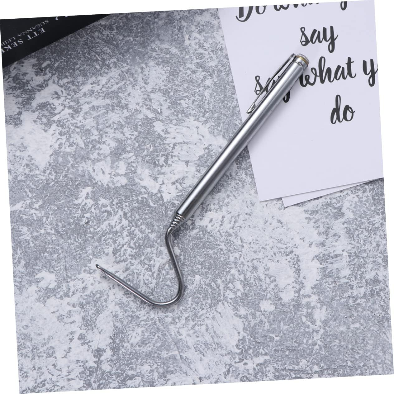 Levemolo Snake Tool Snake Enclosure Collapsible Snake Hook Gripper Misting Terrarium Reptile Bendable Reptile Decor Extensible Snake Hook Telescoping Pole with Hook Rat Cage Picker Silver image number 5