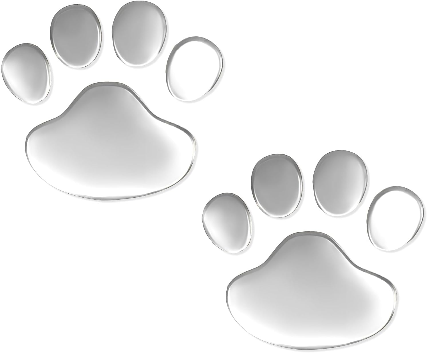 2 PCS Bling Dog Paw Sticker, Sparkly Crystal Rhinestone Paw Print Decals for Car, Cute Paw Sticker of Badge Bumper Luggage Laptop Emblem Decoration, Universal Car Accessories (Pink) image number 2