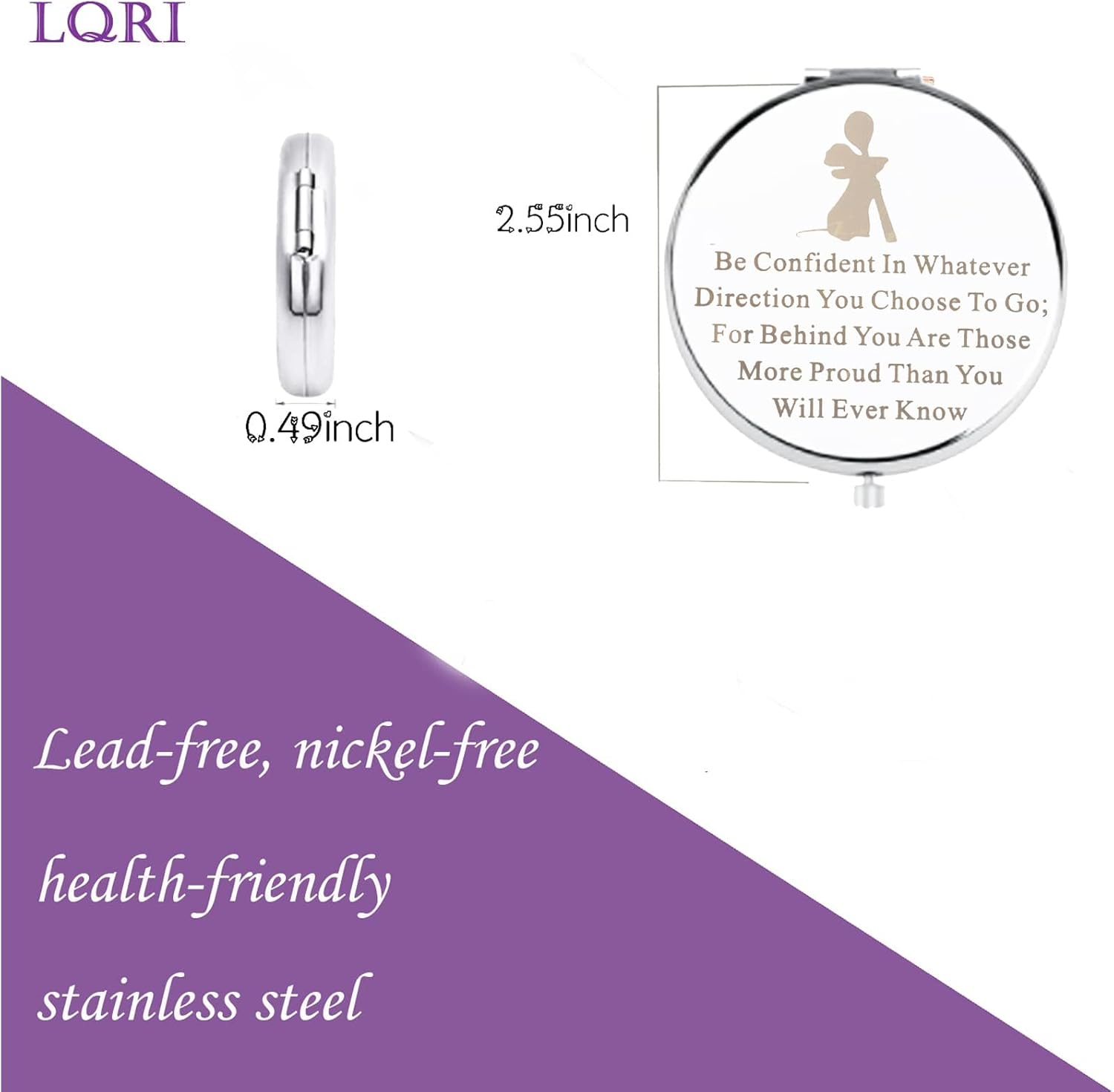 LQRI Remy Quote Makeup Mirror Mouse Chef Gift Ratatouille Merchandise Little Chef Pocket Mirror Movie Gift image number 1