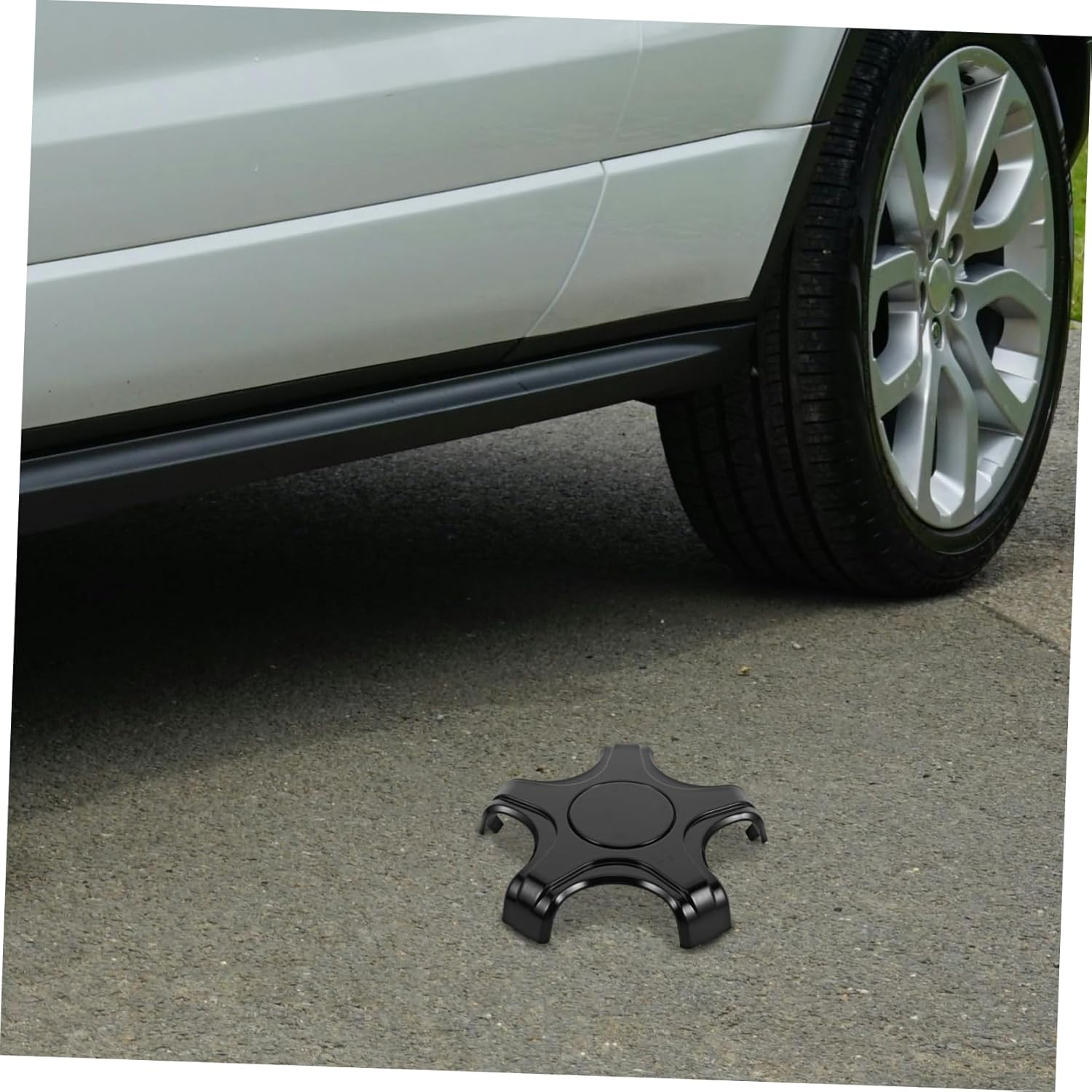 LALADEFIEE 4Pcs Auto Wheel Center Cap Wheel Rim Cap Covers Polished Finish Easy Fit image number 4