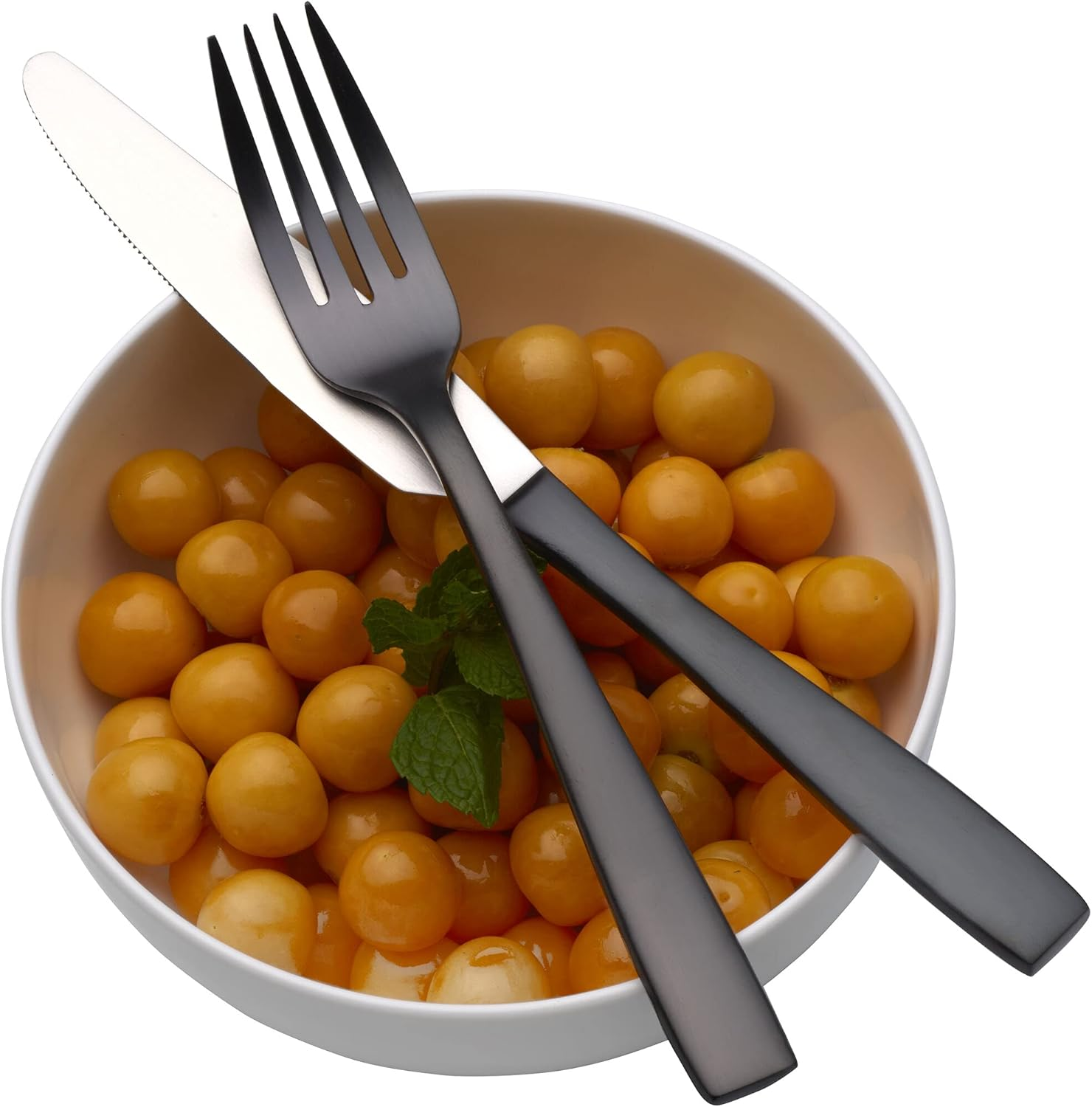 Mikasa Delano Black Satin 20-Piece Stainless Steel Flatware Set, Service for 4 image number 3