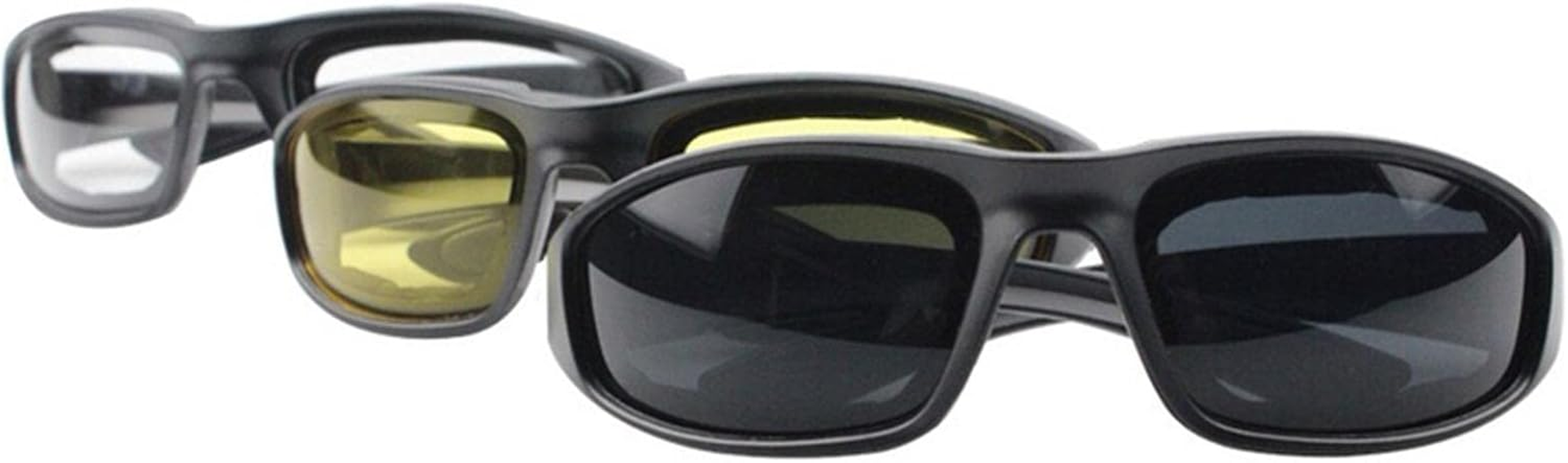 KESOTO 3 Pcs Wind Resistant Pad Extreme Sport Sunglasses Motorcycle Riding Glasses image number 6