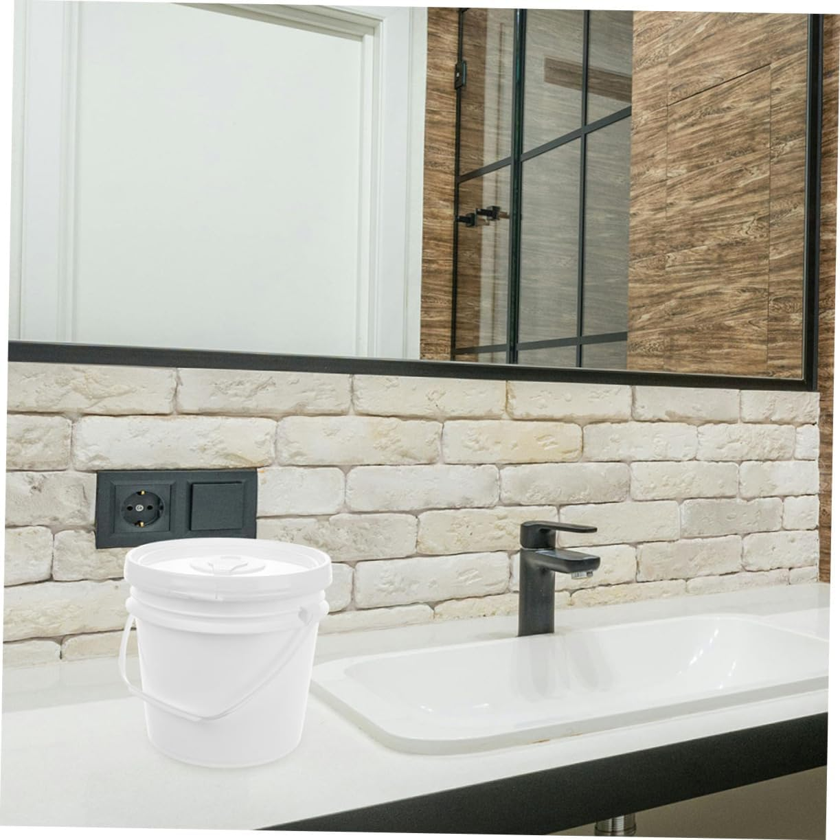 Travel Home Wet Wipes Holder Easy-Carry Handle Reusable Wipes Dispenser Bucket for Car image number 2