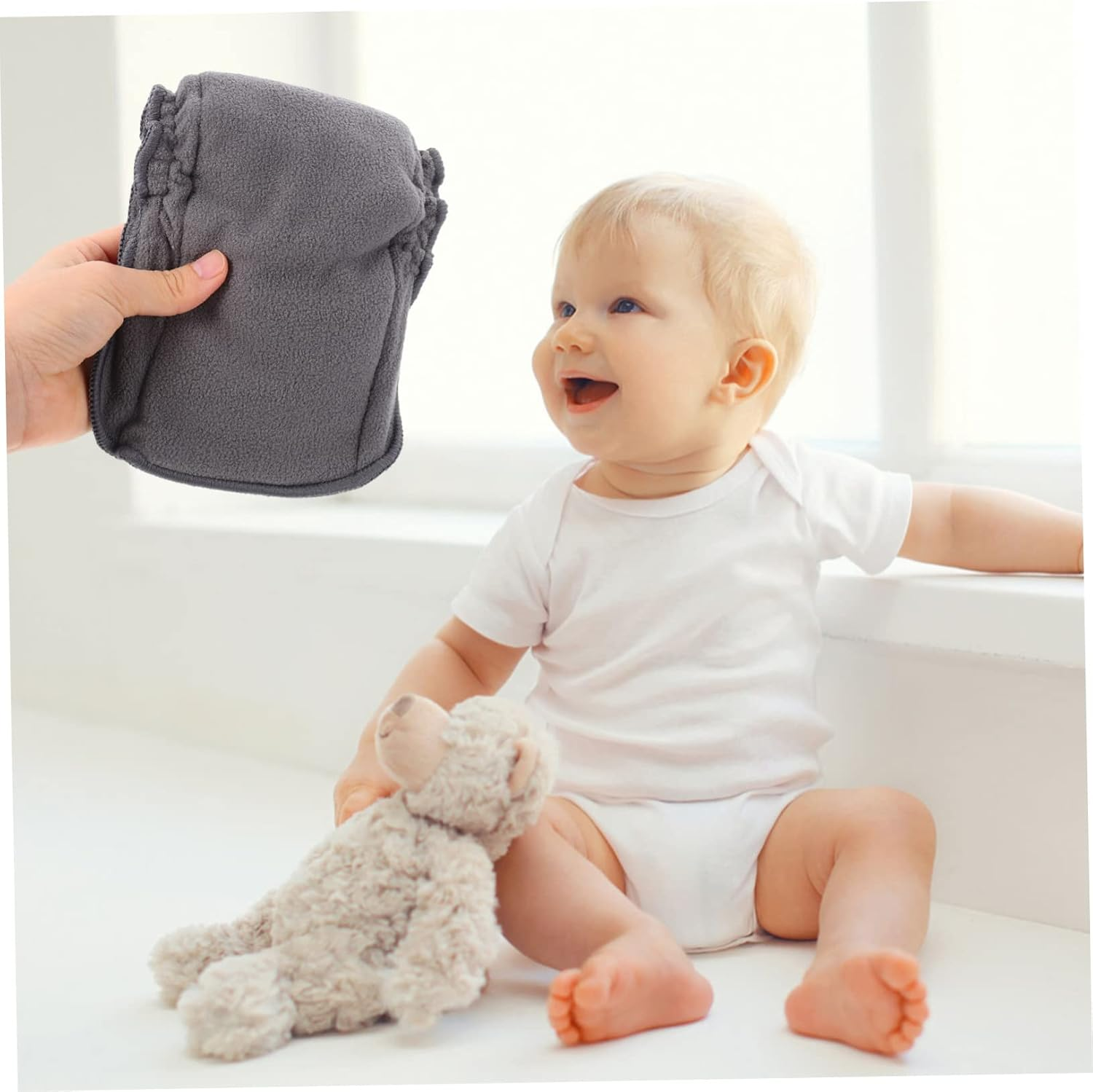 3Pcs Bamboo Charcoal Baby Diapers Reusable Cloth Diaper Inserts for Newborns Breathable and Comfortable Waterproof Nappy Liners image number 3