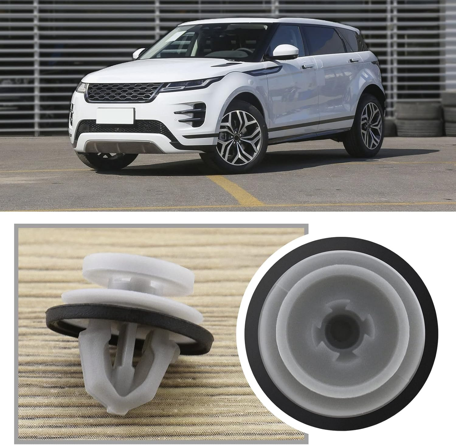 SING F LTD 20PCS Lower Door Moulding Clips LR112137 Compatible with Defender Range Rover Evoque Car Door Panel Door Trim Retainers Clips Plastic Fasteners image number 4