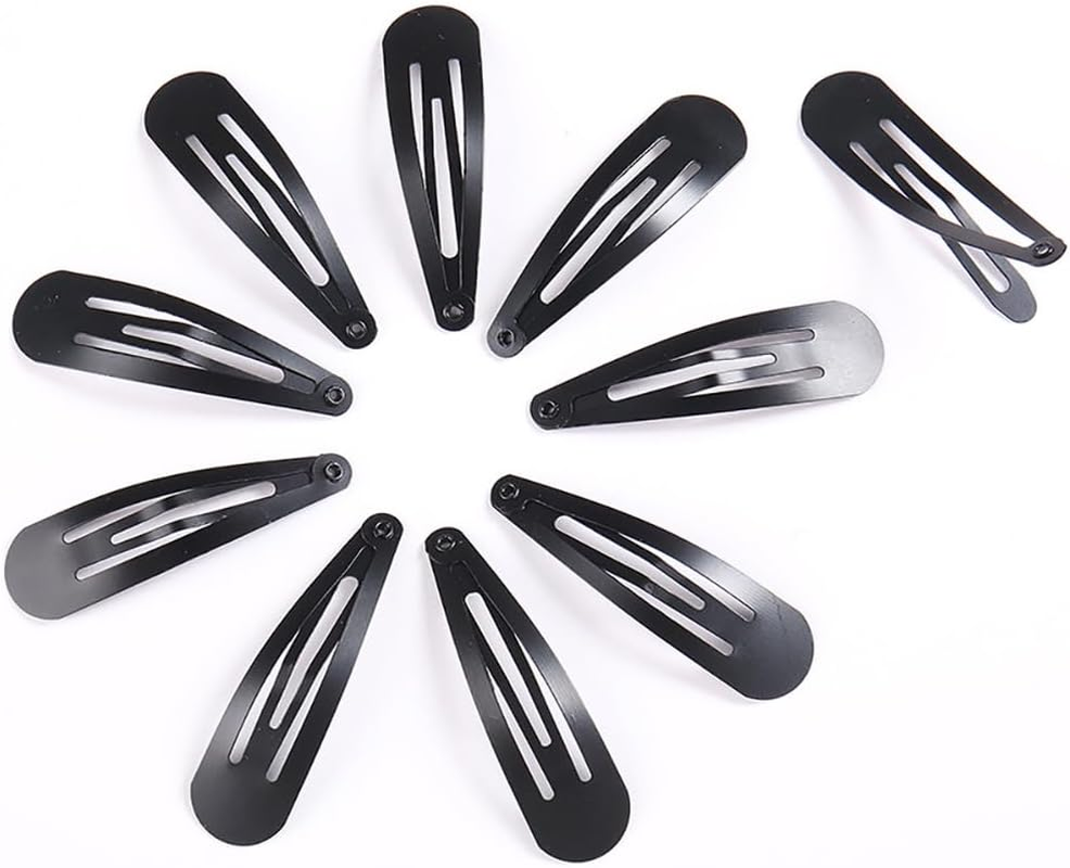 50 Pieces 8Cm Large Hair Clips Large Hair Pins Black Simple Hair Pins Non-Slip Metal Hair Clips for Women and Girls image number 1