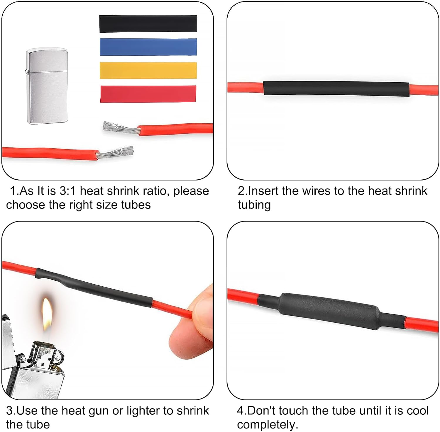 DIANN 328Pcs Heat Shrink Tubing 8 Sizes Electric Insulation Tube Kit Industrial Shrink Wrap Tube for Cable Wire Repair image number 5