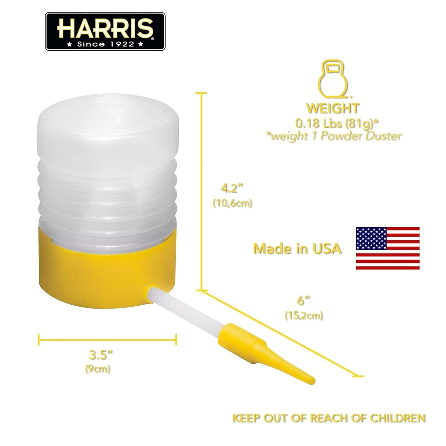 Harris Diatomaceous Earth Powder Duster with 6 Inch Extension Nozzle image number 2