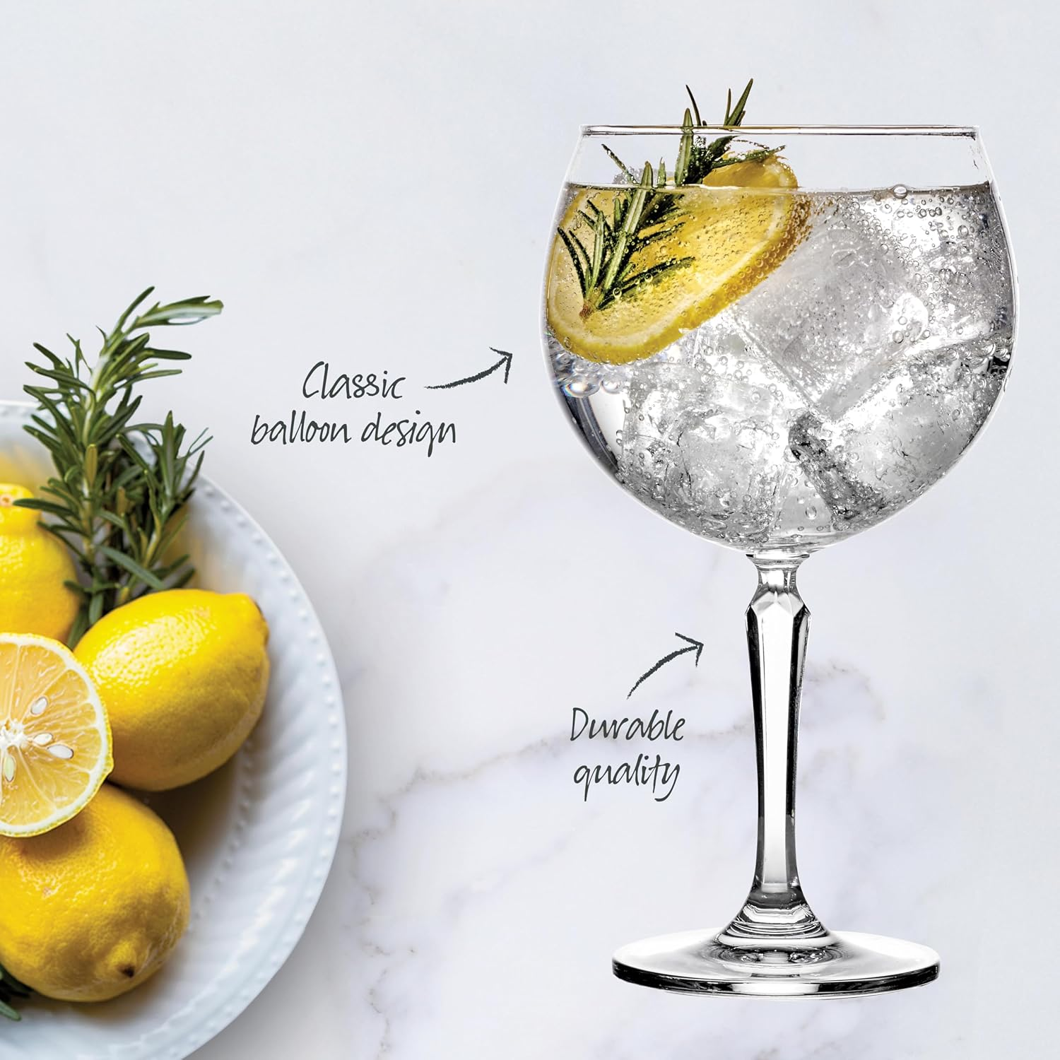 Wiltshire New Salute Gin Glass 2 Piece Set, 600 Ml Capacity image number 1