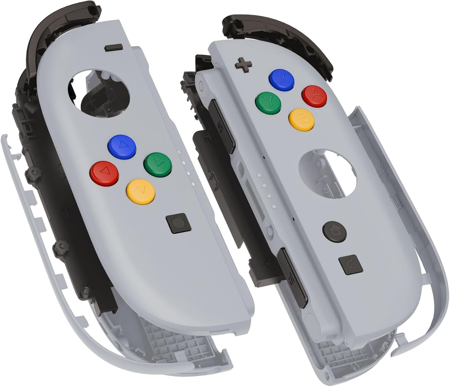 Extremerate DIY Replacement Shell Buttons for Joycon 2, Custom Full Set Housing Case + Decorative Strips + Middle Bracket + Buttons for Nintendo Switch 2 Controller - Deluxe Version - Matcha Green