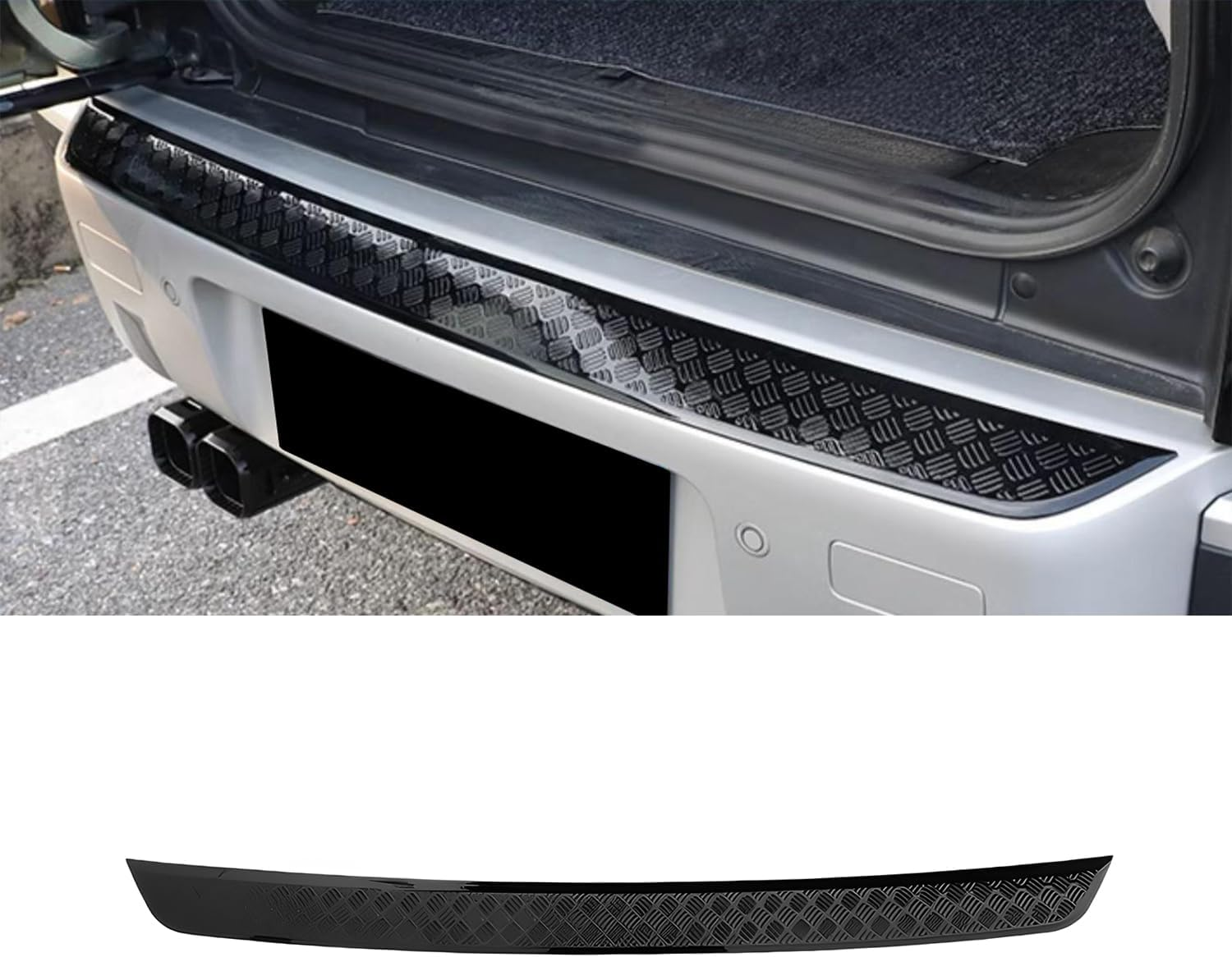 Rear Bumper ABS Black Body Anti-Scratch Protection Cover Trim Kit Compatible with 2020-2025 Land Rover Defender 110 130 Decoration Armor Sticker Trim Exterior Accessories image number 6