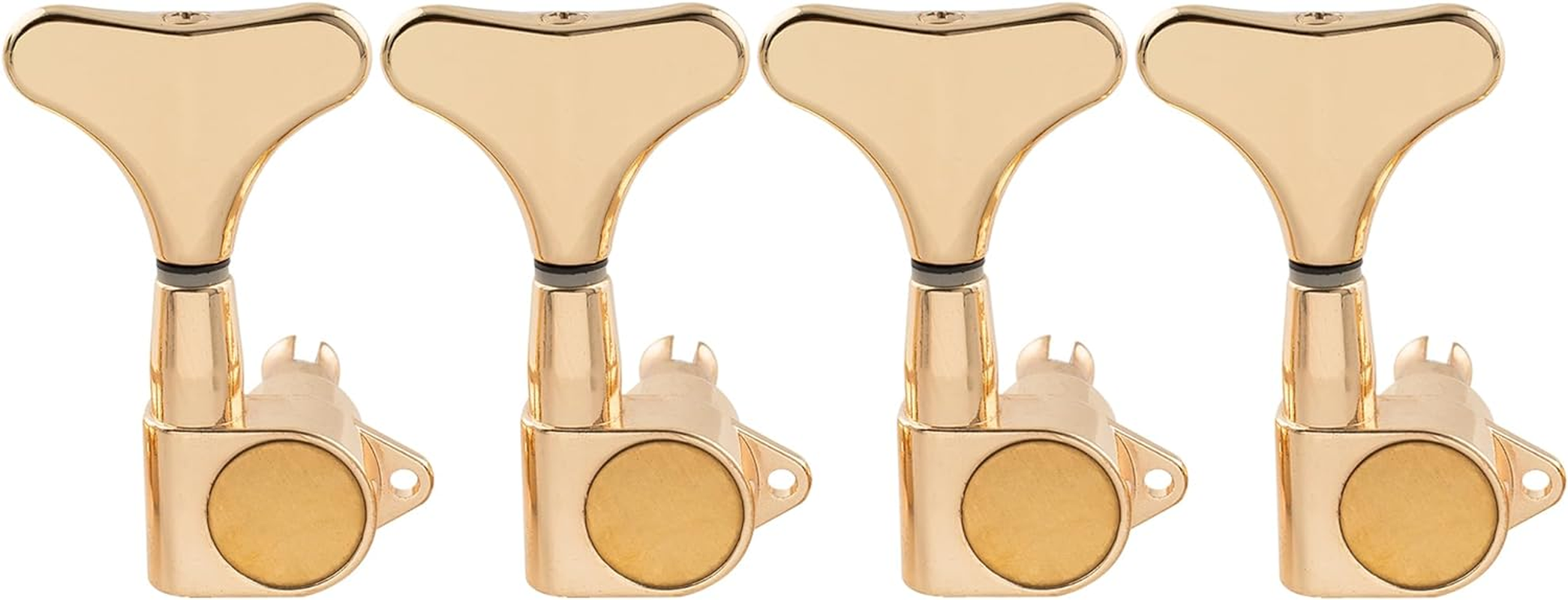 Musiclily Pro 4 in Line Sealed Electric Bass Tuners Machine Heads Tuning Keys Pegs Set for 4 String Precision Jazz Bass, Gold