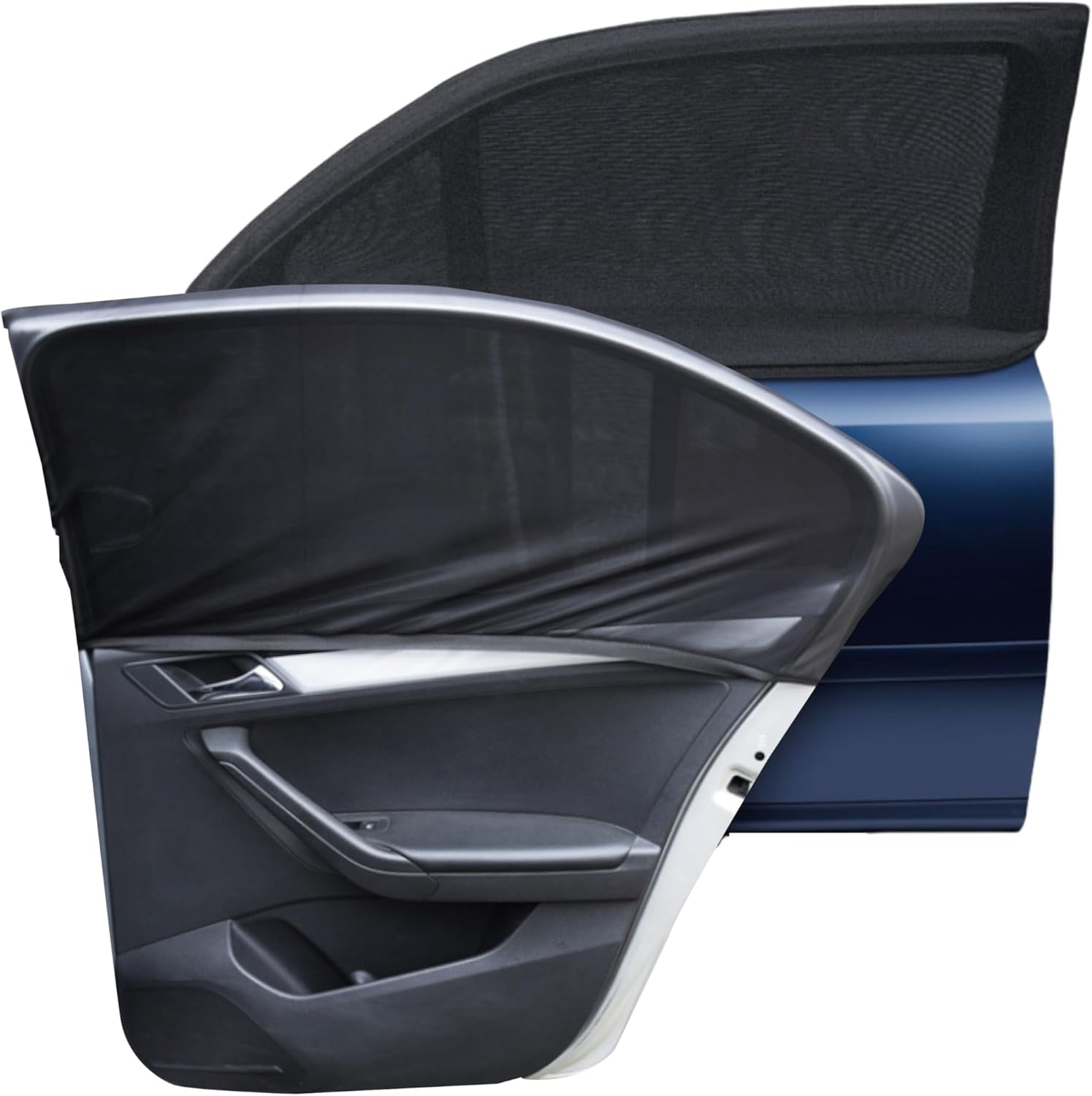 2 Pack Premium Car Window Shade, UV Protection Car Shades for Side Windows Baby, Full Coverage Car Window Sun Shade, Adjustable Mesh Car Window Cover for Baby, Fits Most Vehicles image number 1