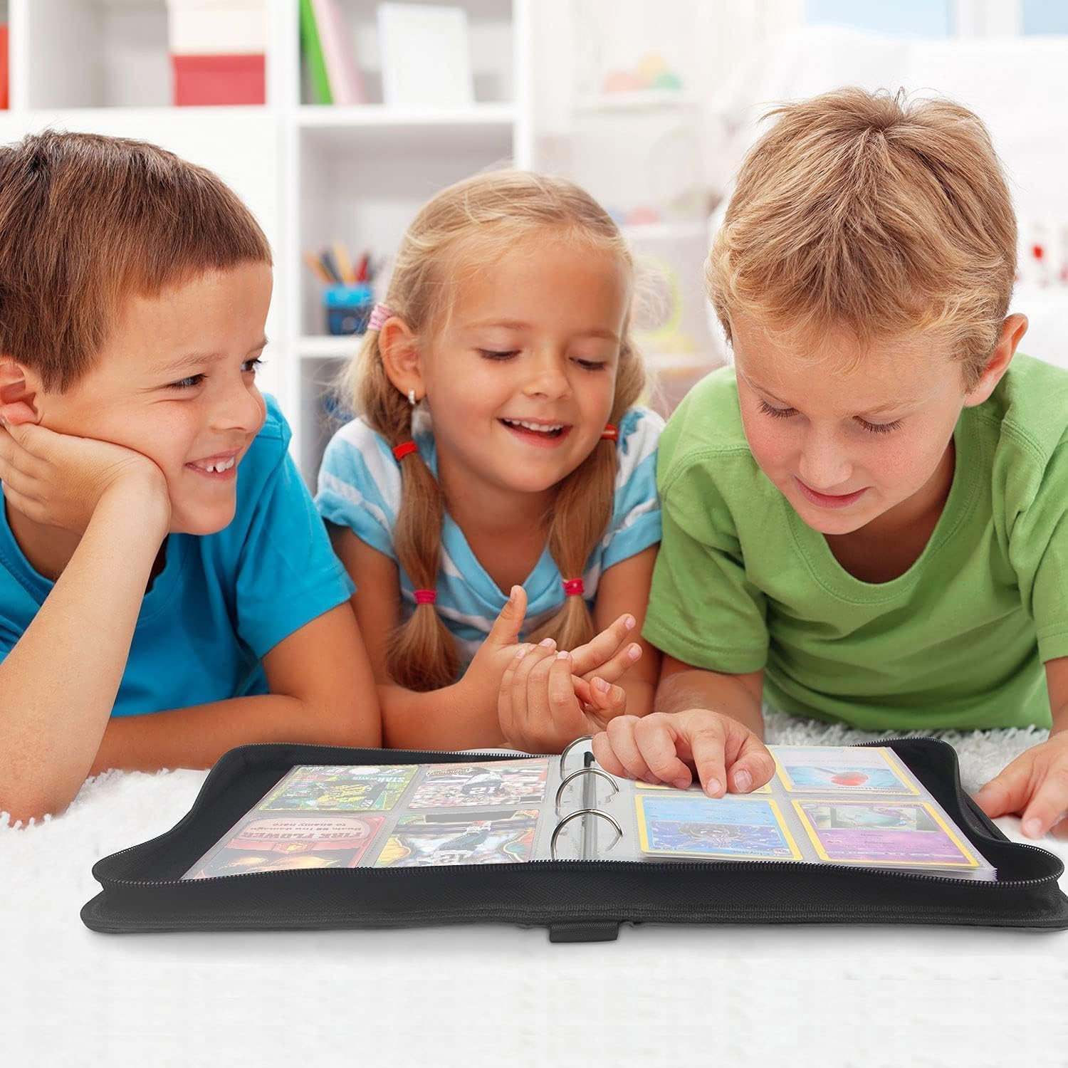 Card Binder for Trading Cards, 4-Pocket Pages Sleeves 400 Pockets Card Binders Holder Folder Album Book Protectors, Fit for PKMN Trading Cards and TCG Yugioh MTG Baseball Cards image number 4