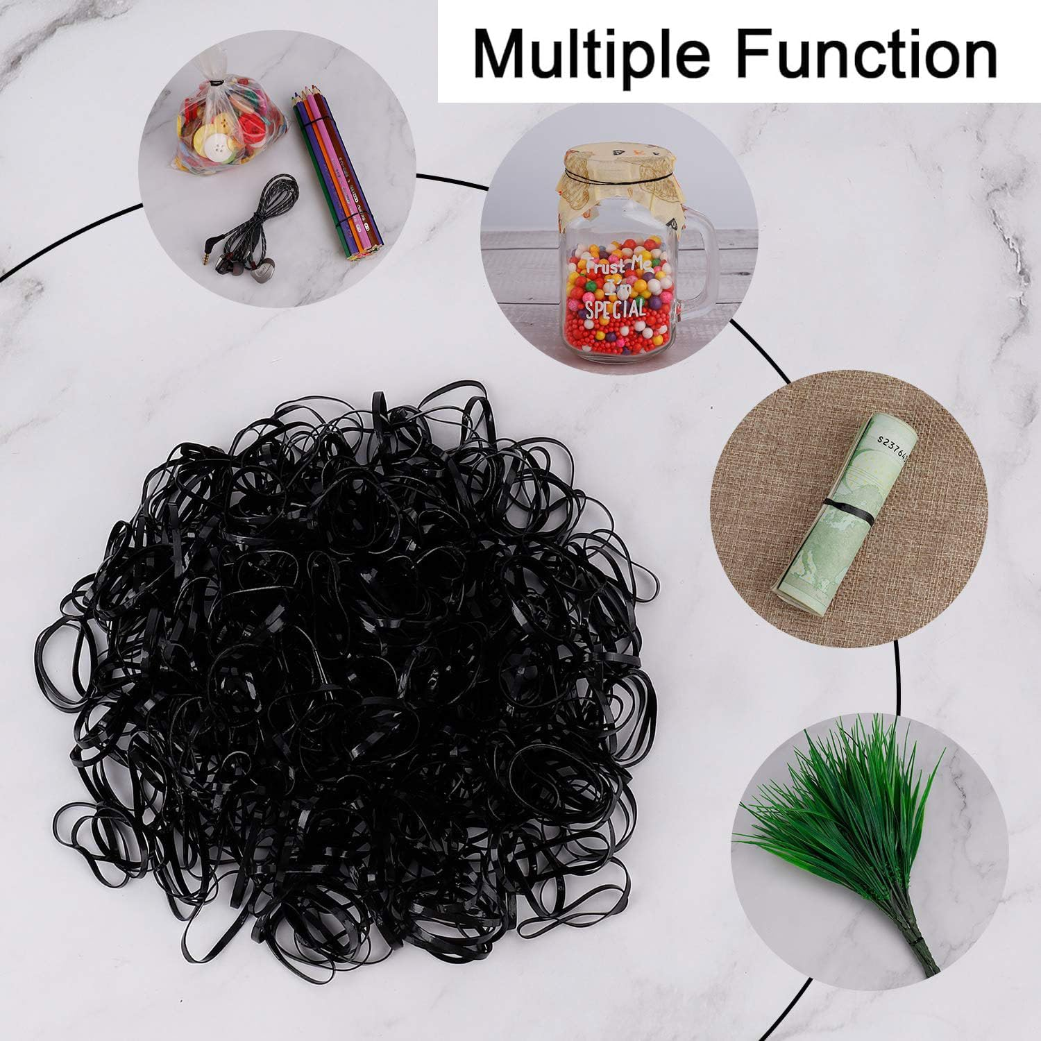 Pack of 1000 Hair Bobbles Multicoloured Mini Elastic Hair Bands for Soft Elastic Bands for Children'S Hair, Children Girls Women'S Braids, Wedding, Hairstyle and More