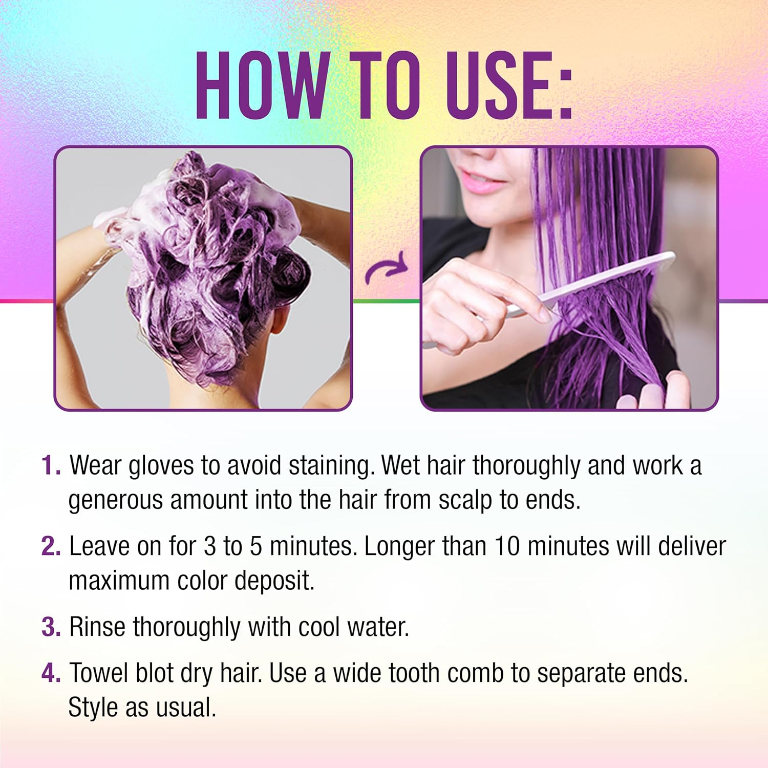 Punky Colour 3-In-1 Color Depositing Hair Cleanser & Conditioner, 8.5 Fl Oz. (Purpledacious) image number 2