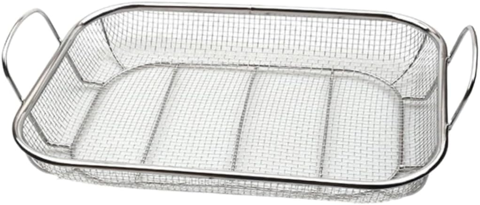 Sosoport Grill Basket Barbecue Basket Stainless Steel Food Tray Strainer Tray for BBQ Portable Handle Design image number 3