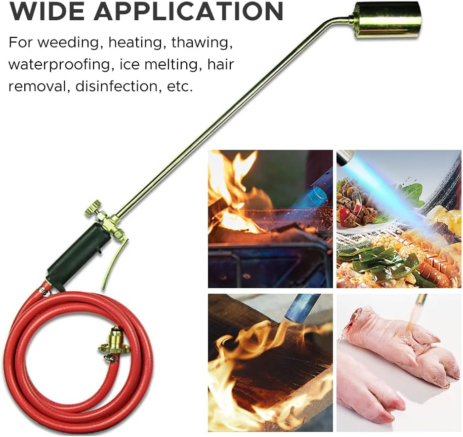 HIKOAN Propane Torch Head for Weed Removal Heating Thawing Waterproofing Ice Melting Hair Removal Ion image number 6
