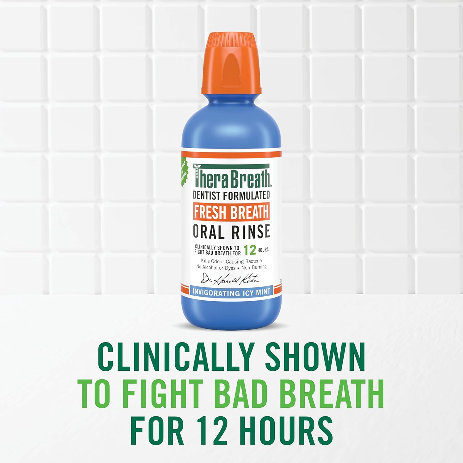 Therabreath Fresh Breath Mouth Wash Bundle - 1X Invigorating Icy Mint Oral Rinse, 473Ml & 1X Mild Mint Oral Rinse, 473Ml - Professional-Grade Oral Care - Long-Lasting Fresh Breath image number 3