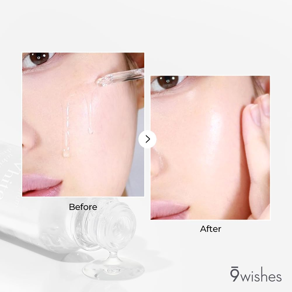 [9Wishes] Miracle White Ampule Serum 0.85Fl. Oz Whitening Serum - Bring Dull Skin Back to the Bright Side with 73% Rice Bran Water, Chemical Free, Natural Ingredients image number 1