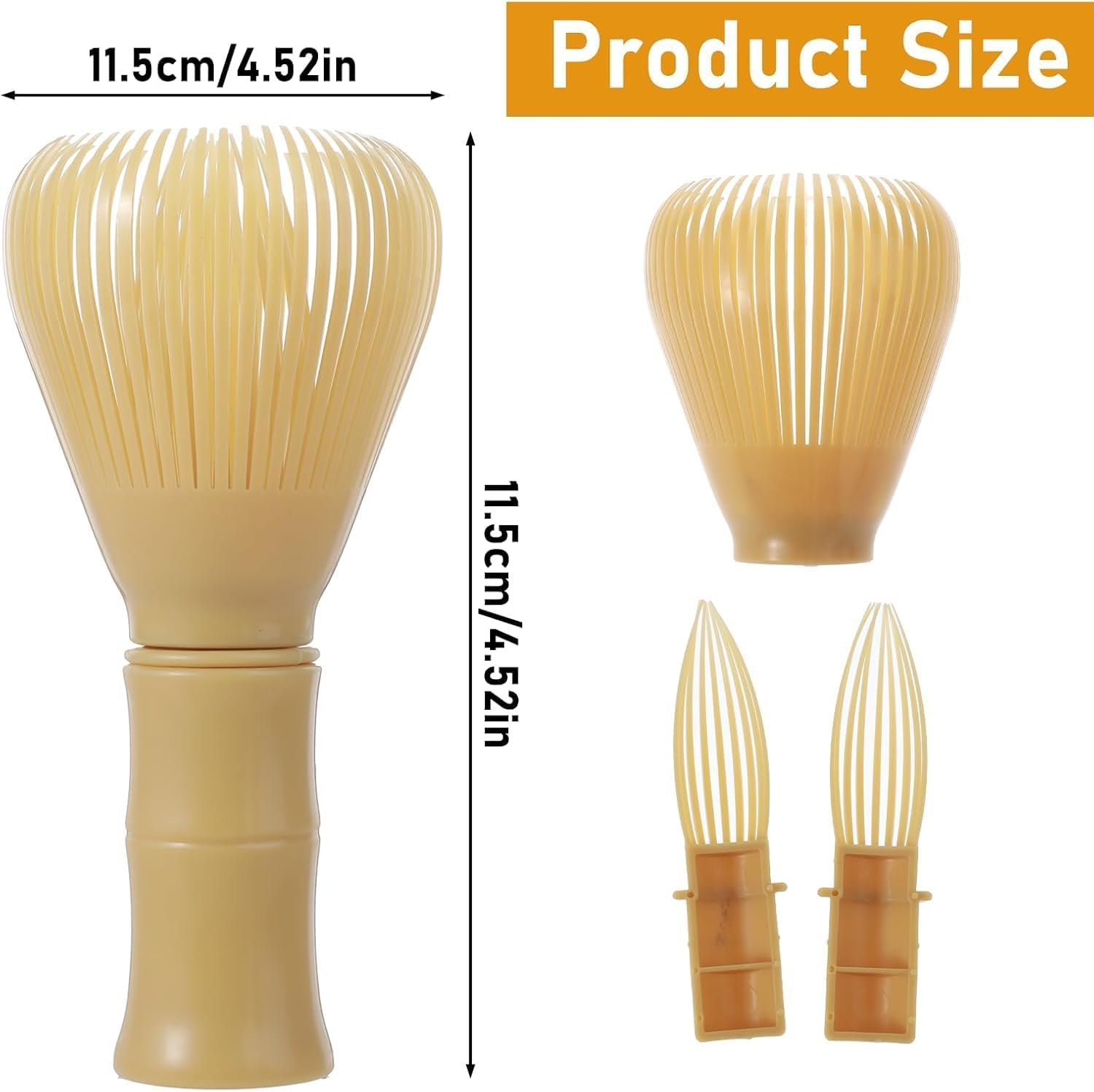1Pc Traditional Bamboo Matcha Whisk,Pp Resin Matcha Whisk Chasen Brush,Reusable Chasen Matcha Stirrer,Reusable Chasen Tea Brush for Tea Lovers image number 3