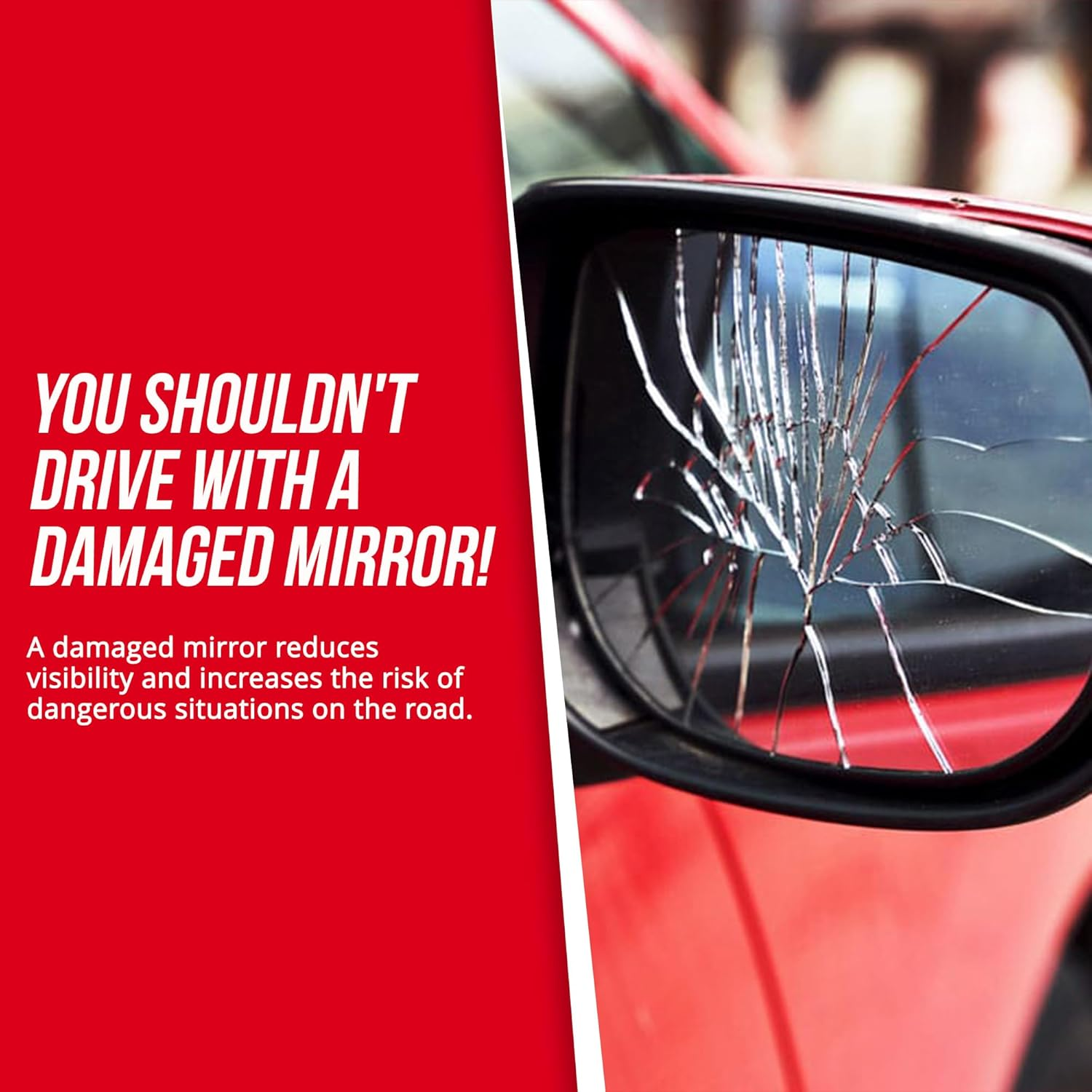 Less4Spares Wing Mirror Glass Left Compatible with BMW Z3 Roadster (Convertible) 1995-2003 STICK-ON Passenger near Side with Blind Spot, Automotive Replacement Parts image number 3