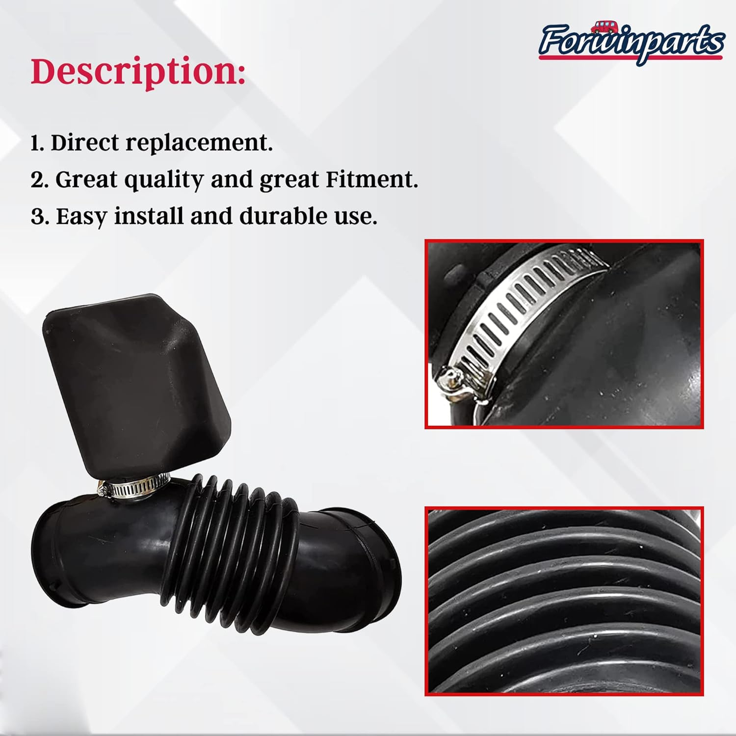 Forwinparts 28130-2H100 Air Intake Hose Assembly for Hyundai Elantra 2007 2008 2009 2010 2011 2012 2.0L #281302H100 Intake Filter Tube