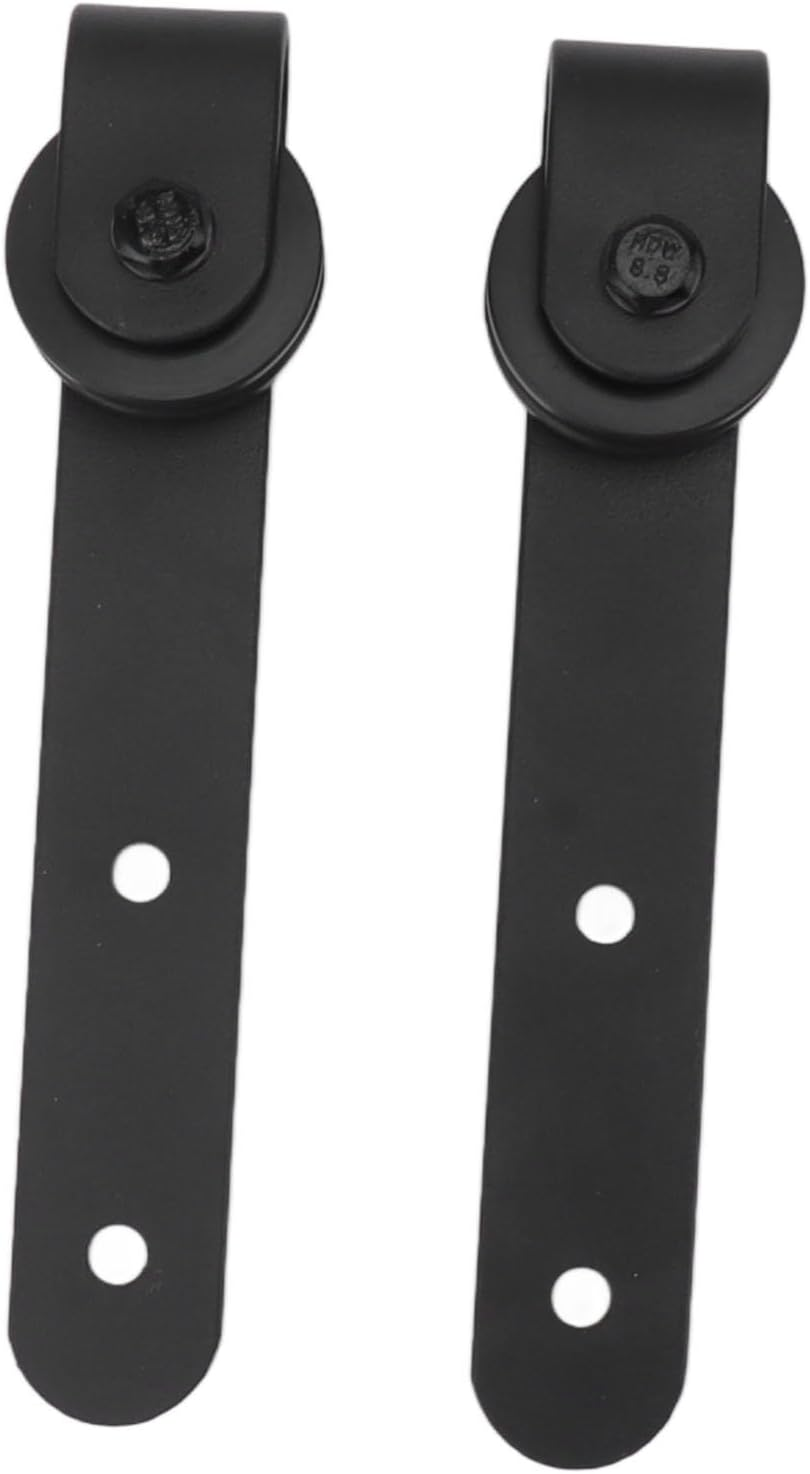 Depisuta 2Pack Barn Door Hardware Kit, Heavy Duty Mini Cabinet Door Rollers, Carbon Steel Sliding Track for Bedroom, Living Room, Wardrobe, TV Stand image number 3