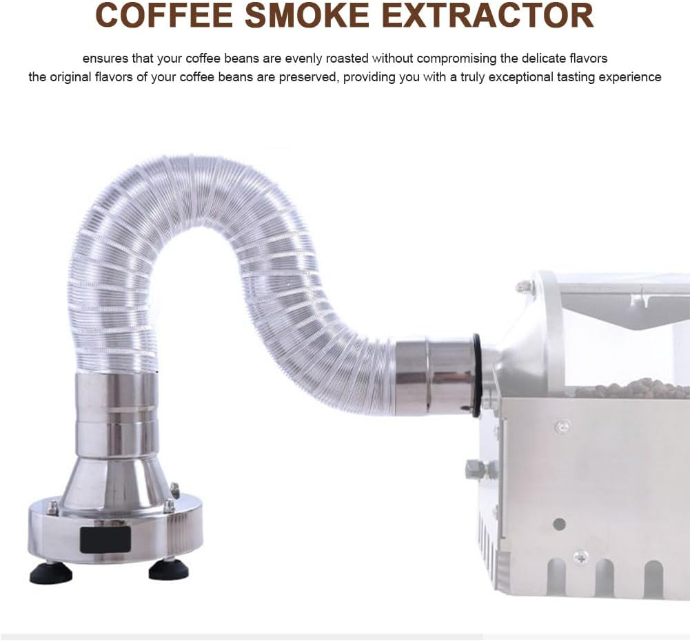 Multifunctional Coffee Smoke Extractor, Electric Coffee Bean Roaster Puff Drawer with Adjustable Camber, Coffee Machine Cleaning Set for Home Kitchen Office image number 5