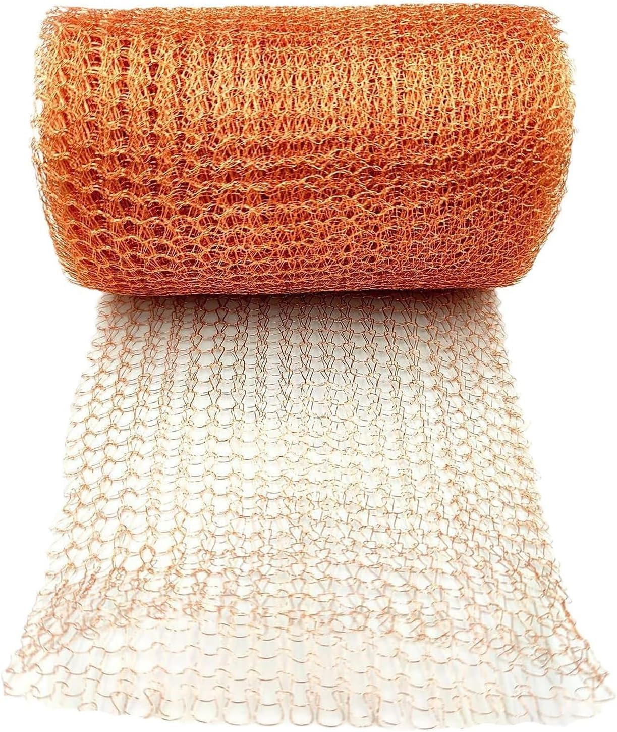 Copper Pest Control Mesh Roll, 1Roll Mesh Rodent Control Copper Wool, Double Layer Copper Mesh Rodent Control, Knitted Copper Mesh Roll Double Layer Fabric Wool Hole Filler Used for House and Garden image number 4