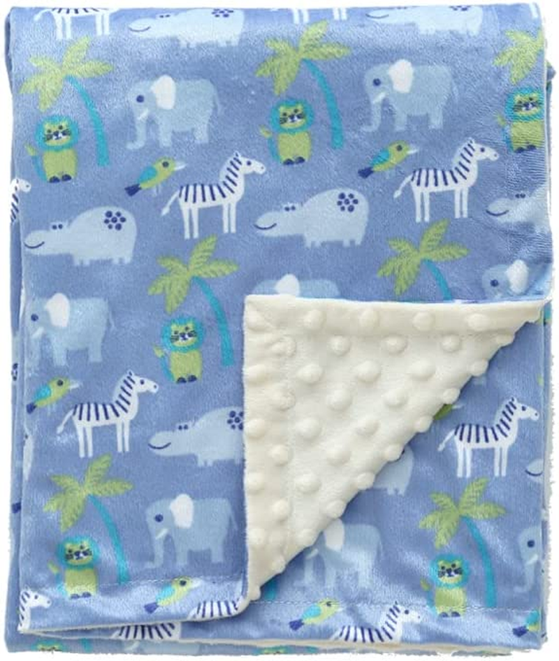 CREVENT Silky Soft Baby Blanket for Boys Soft Plush Receiving for Newborns Toddlers Bedding - Zoo 76X102Cm image number 2