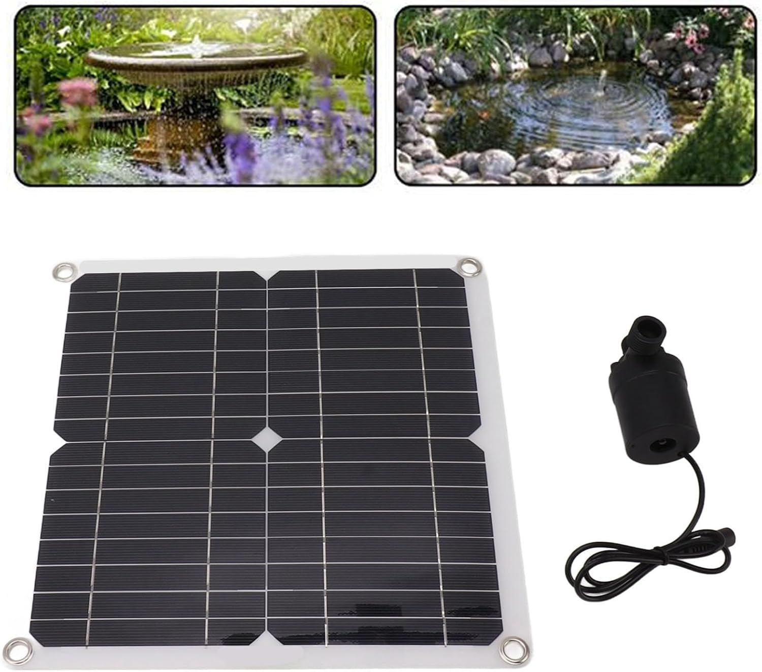 50W Solar Panel Water Fountain Pump with Battery Box Timing Controller, High Reliability Solar Powered 22W DC12V image number 3