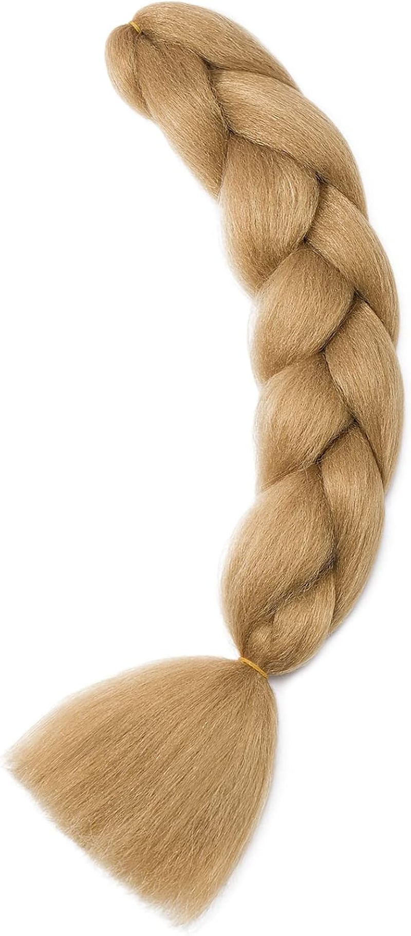 Gairyan Braids Extensions Braiding Extensions Synthetic Hair for Braiding 1 Piece 100 G 24 Inches Jumbo Braiding Hair Ombre Synthetic Box Braid Hair Extensions Braids Afro for Crochet Twist (Dark Blonde) image number 4
