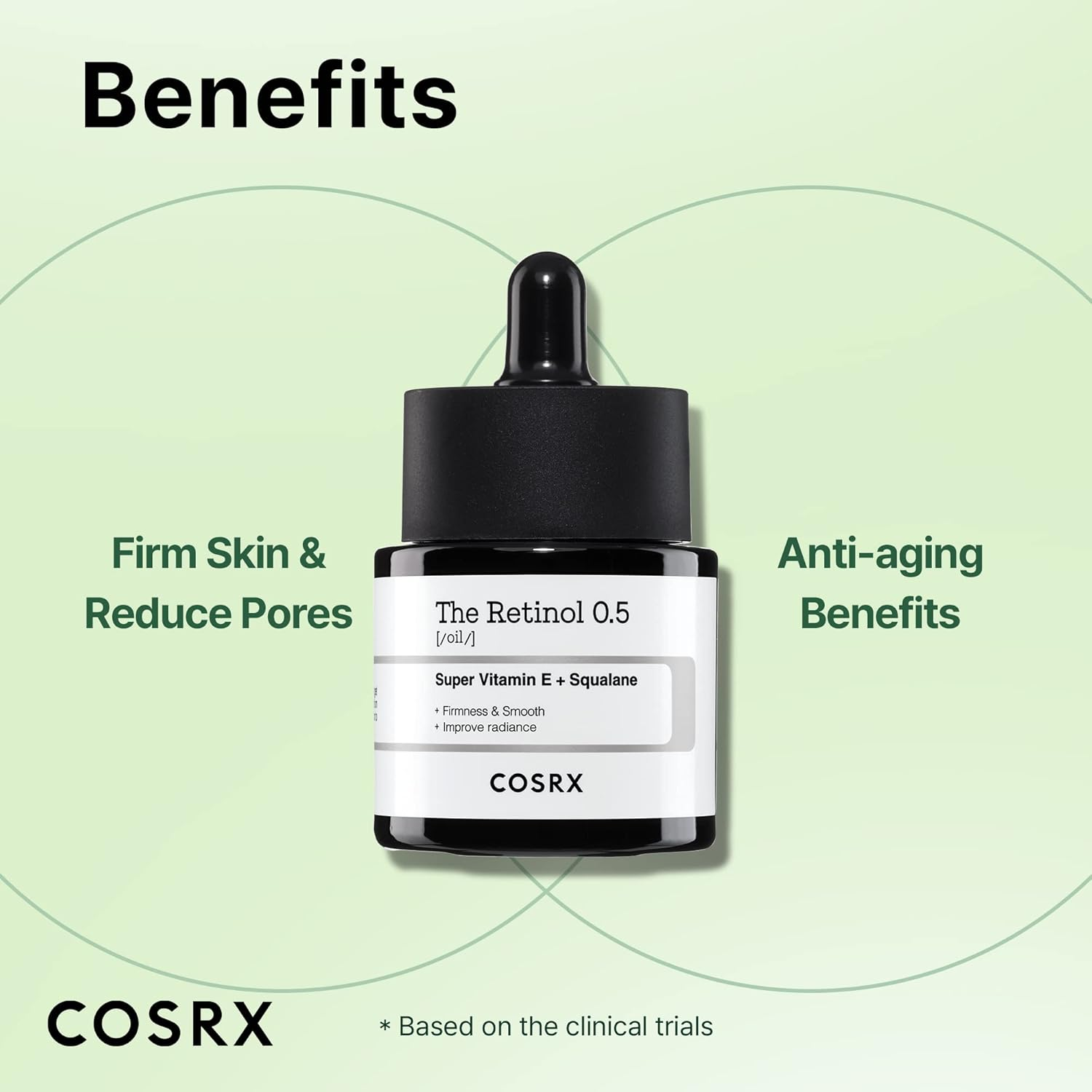 COSRX Retinol 0.5 Oil, Anti-Aging Serum with 0.5% Retinoid Treatment for Face, Reduce Wrinkles, Fine Lines, and Signs of Aging, Gentle Skin Care for Day and Night, Not Tested on Animals, No Parabens