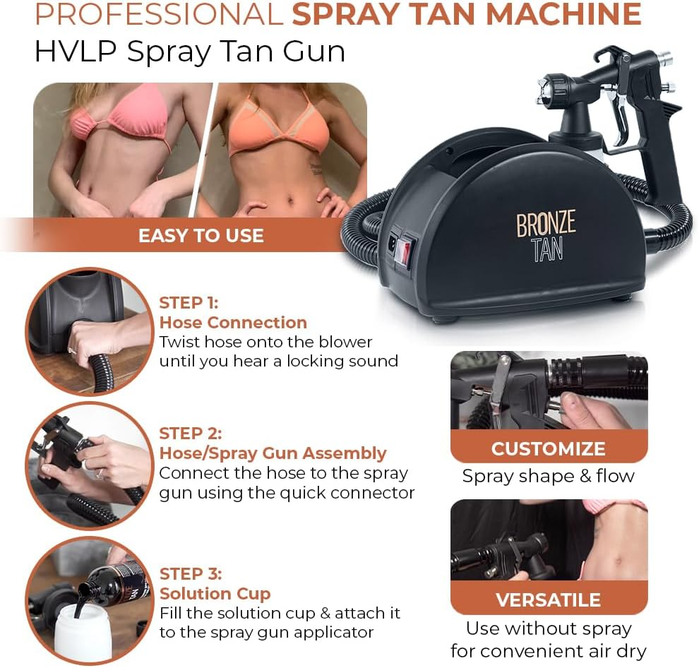 Spray Tan Machine - HVLP Spray Tan Gun with Sleek Design - Professional Spray Tanning Machine for Salon and Mobile Spray Tan Owners by Bronze Tan image number 1