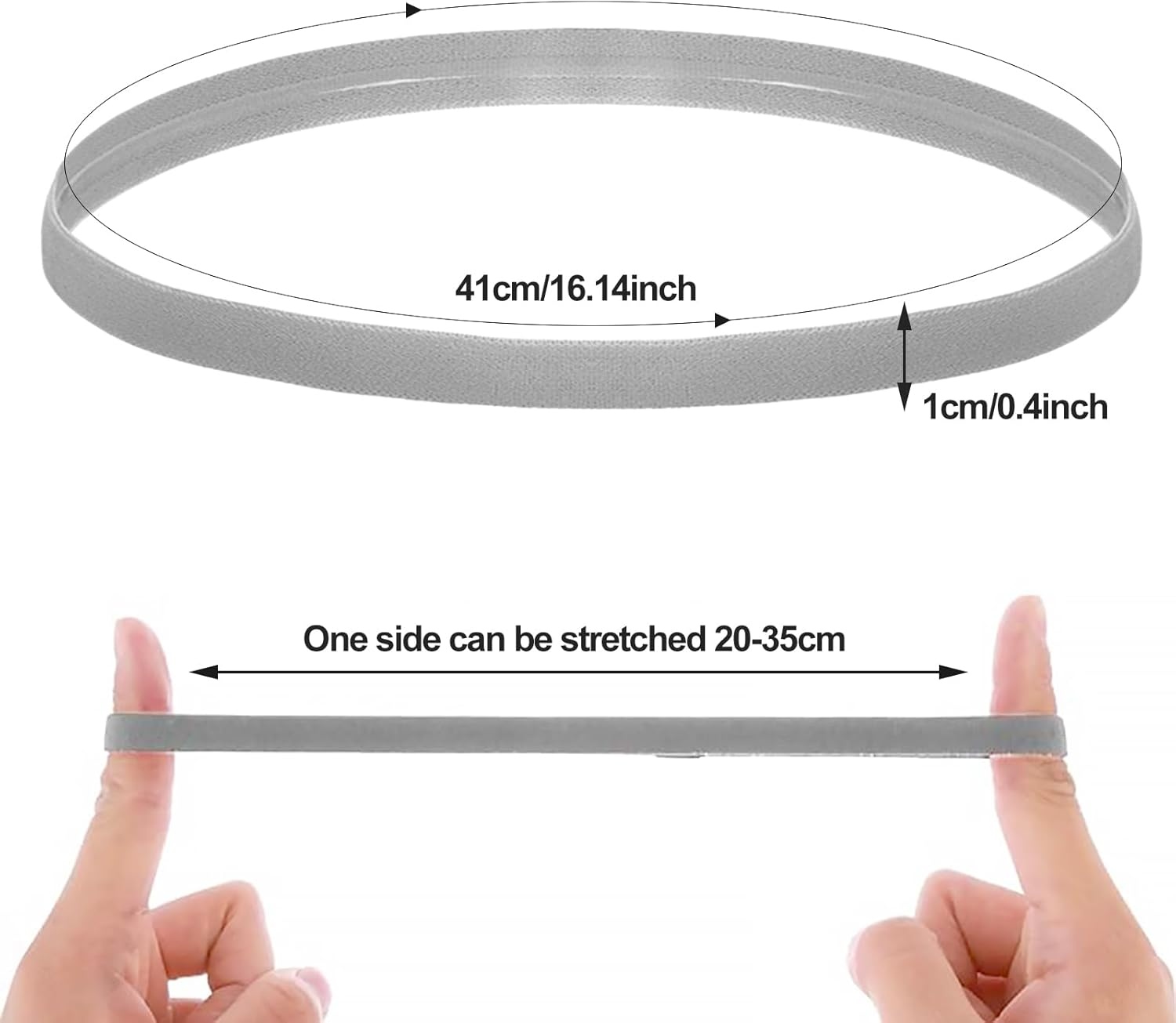 Sularpek Headband, Thick Non-Slip Elastic Sport Headbands, Unisex Headbands for Women&rsquo;S Hair, Elastic Silicone Grip Exercise Hair, Breathable Hairband for Sweat-Wicking for Doing Workout, Yoga image number 3