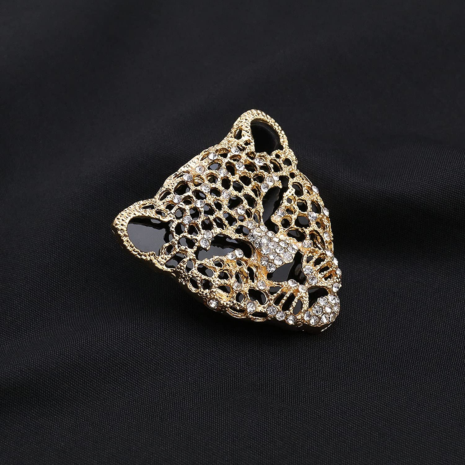 SING F LTD 2PCS Car Air Vent Clip Bling Rhinestone Leopard Shape Car Essential Oil Diffuser with Cotton Pad Car Bling Accessories Car Interior Decor