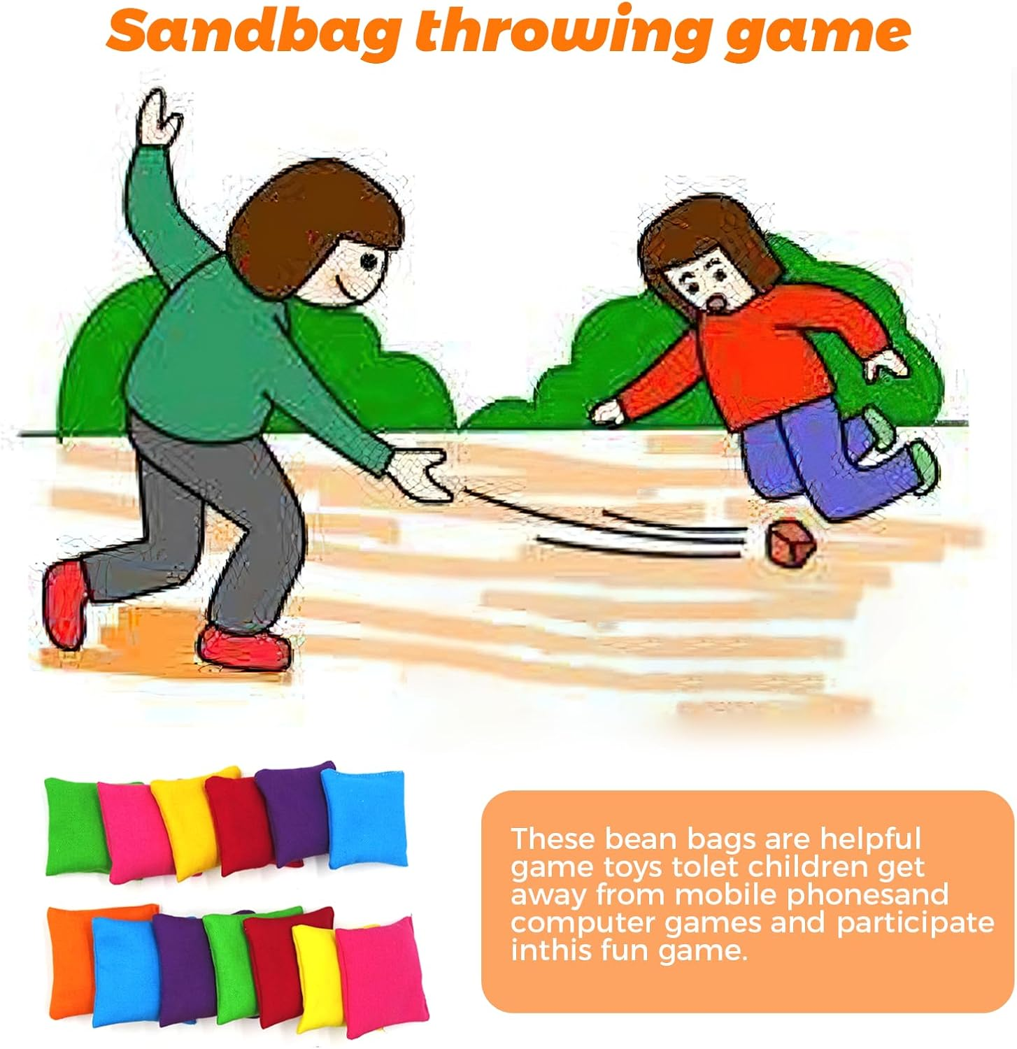 20 Pack 2Inch/5Cm Nylon Bean Bags Children Family Adults Outdoor Yard Games Bean Bag Toss Carnival Toy Bean Bag Toss Game image number 4